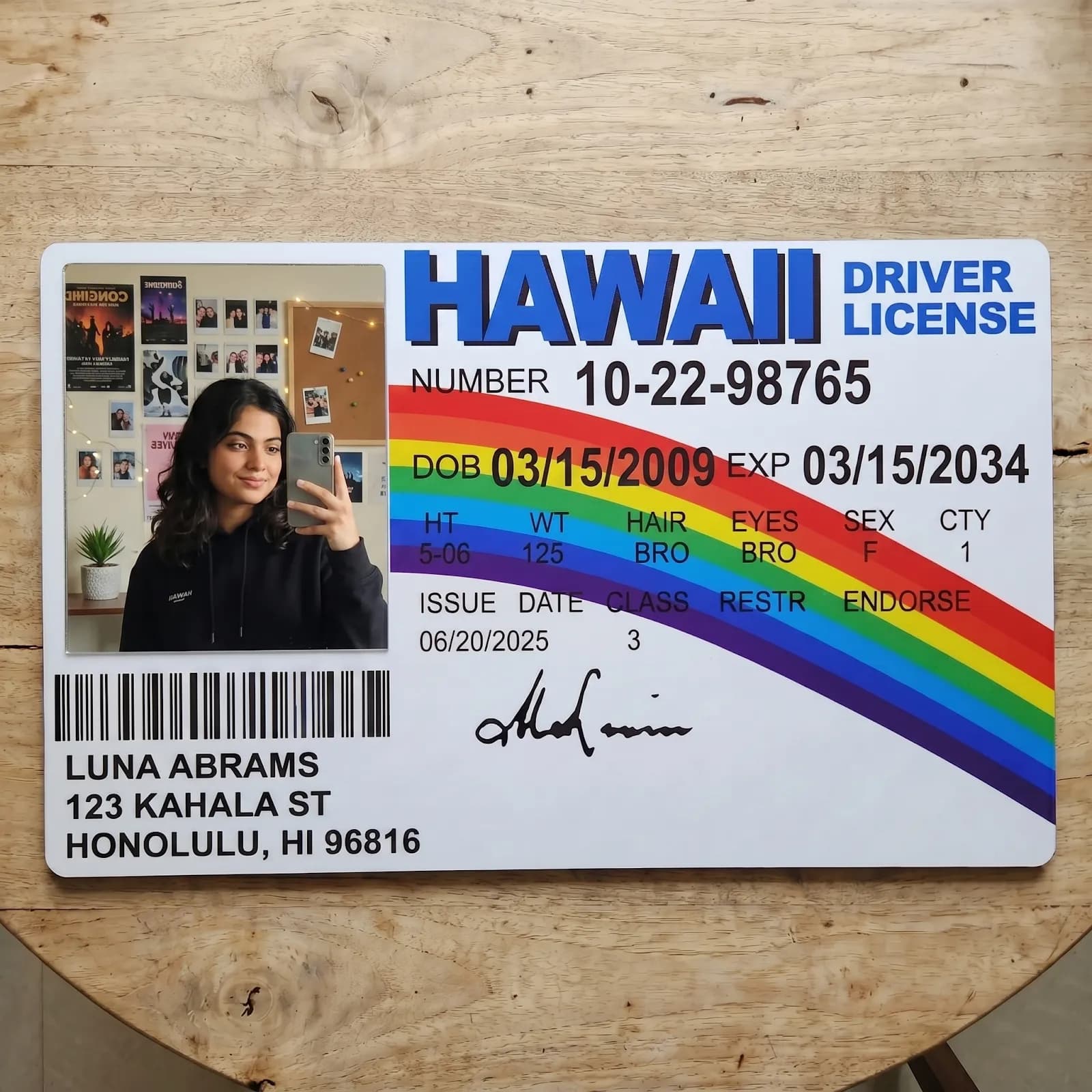Superbad Hawaii License Mirror
