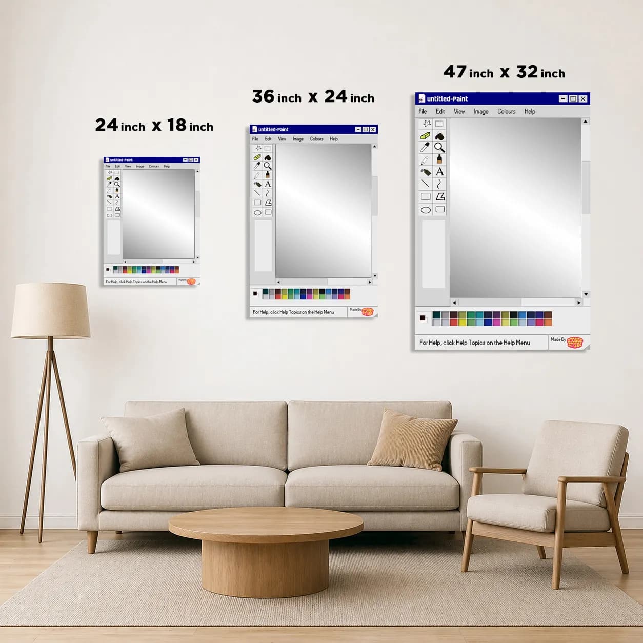 Retro Grey Paint Mirror