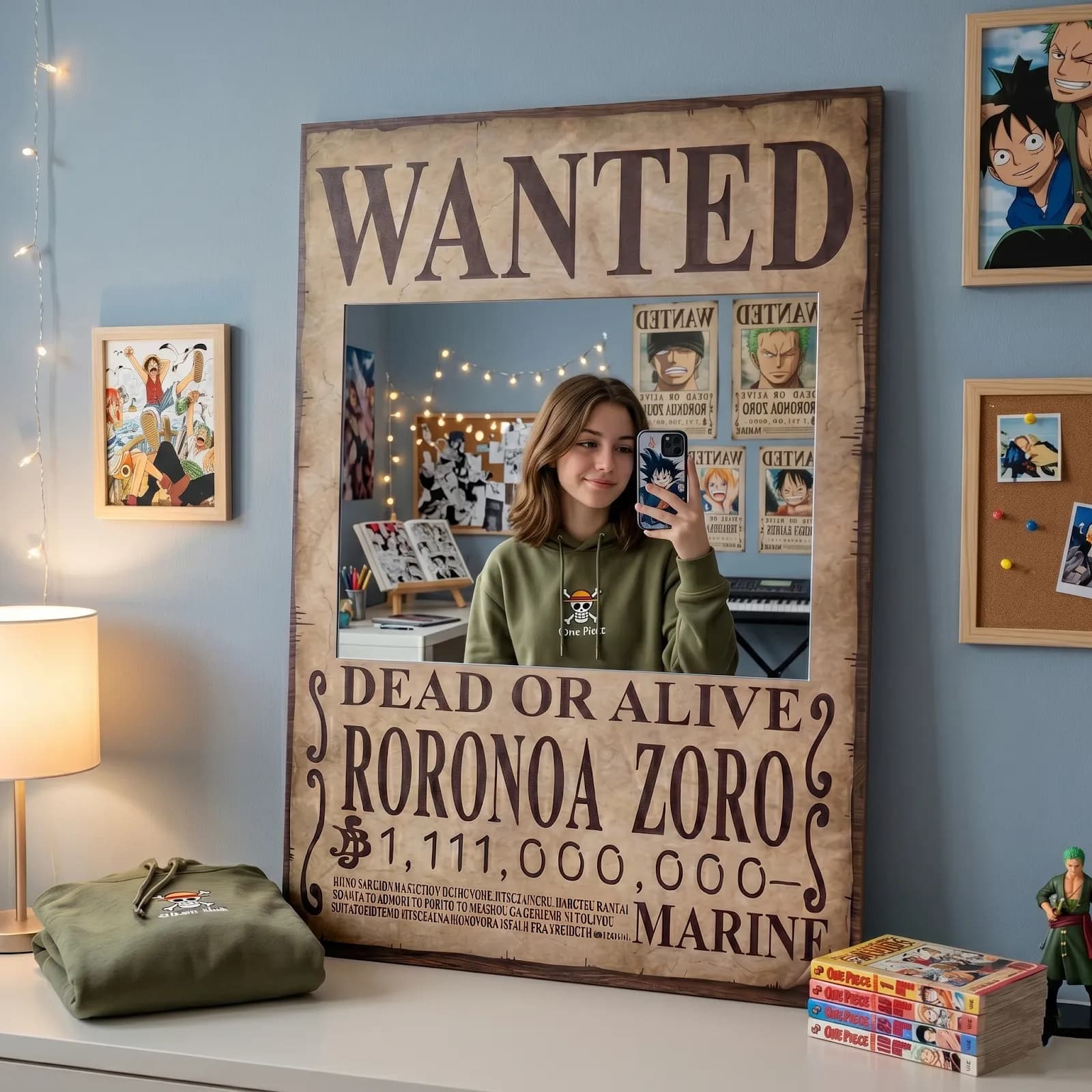 Zoro Wanted Poster Mirror